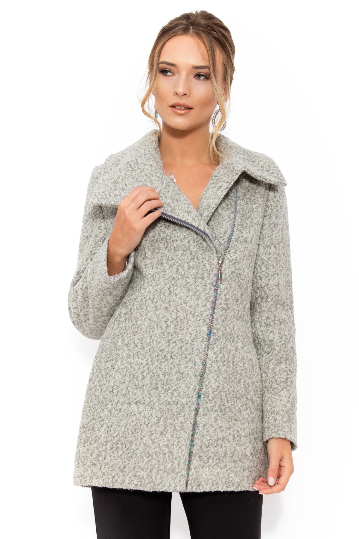 Loop fabric jacket 7239 grey - Viada Loop fabric jacket 7239 grey - Viada