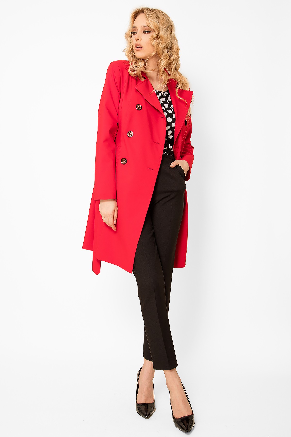 Trench coat 7290 red - Viada