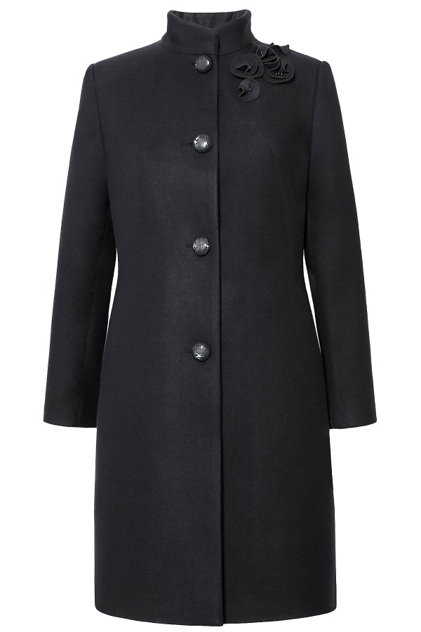 Palton cu lana 7302 negru