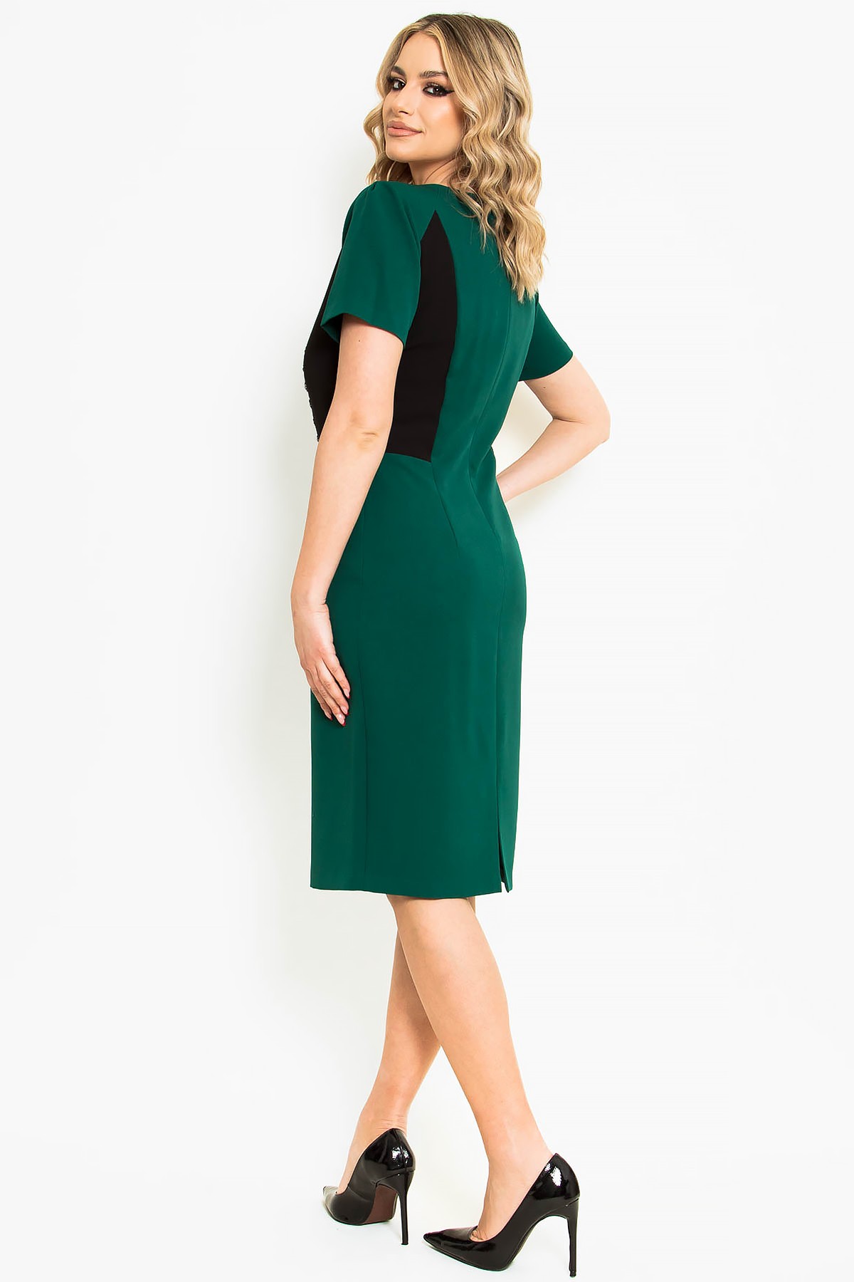 Office-elegant outfit with dress 9401 green - Viada