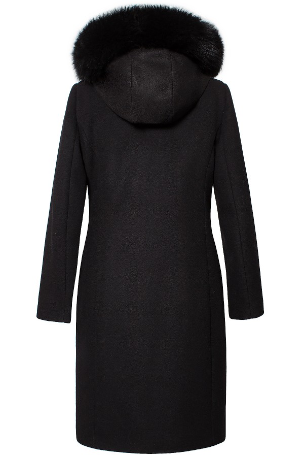 Palton cu lana 7301 negru