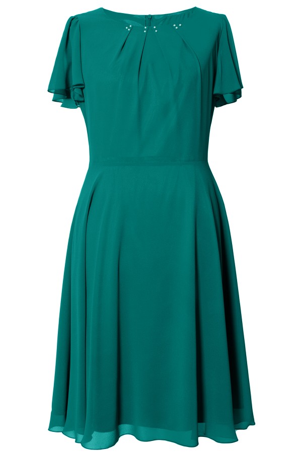 Costum elegant cu rochie 9420 verde