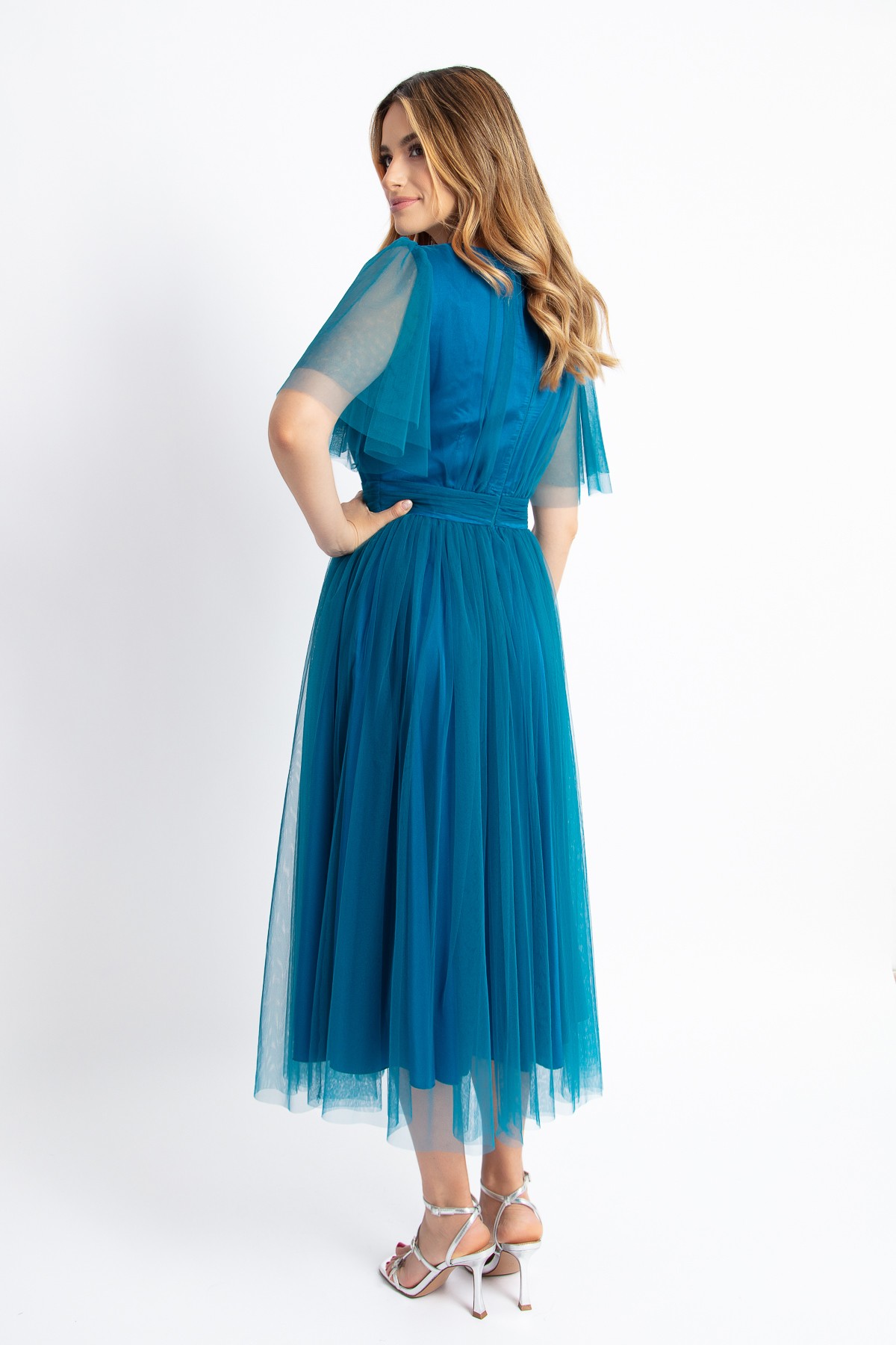 Elegant tulle dress R 890 turquoise - Viada