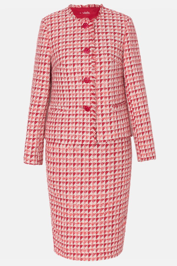 Suit with skirt 1511 red