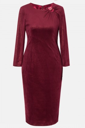 Rochie eleganta din catifea R 958 grena