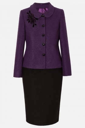 Suit with skirt 1480 purple
