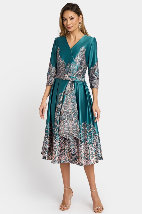 Rochie eleganta R 736 verde