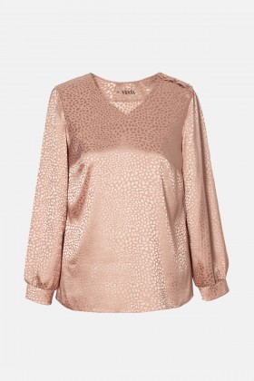 Casual blouse made of satin fabric B 189 pink