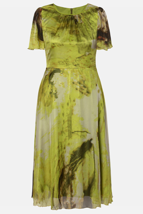 Elegant suit with dress 9469 khaki