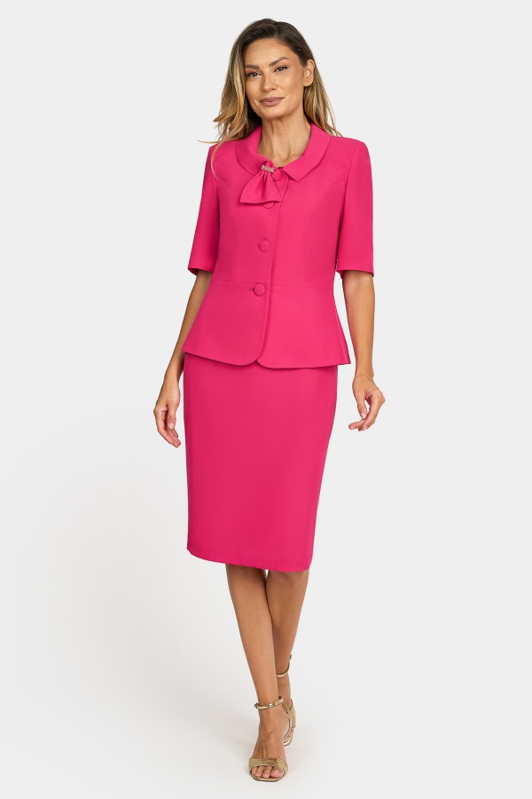 Suit with jacket and skirt 1516 cyclamens