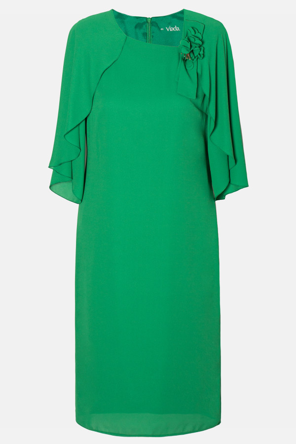 Elegant dress R 032 made of green veil