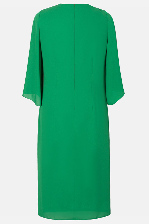 Elegant dress R 032 made of green veil
