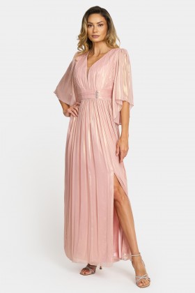 Long veil evening dress R 047 pink