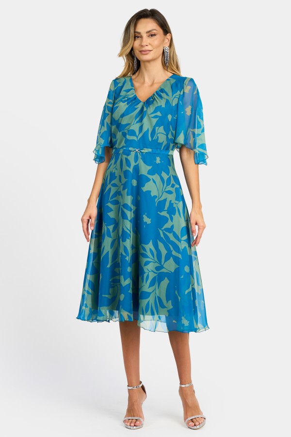 Elegant veil dress R 053 turquoise