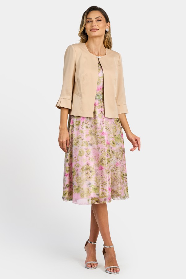 Elegant jacket S 278 satin beige