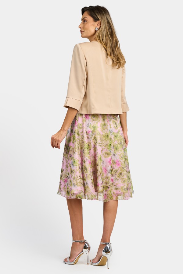 Elegant jacket S 278 satin beige