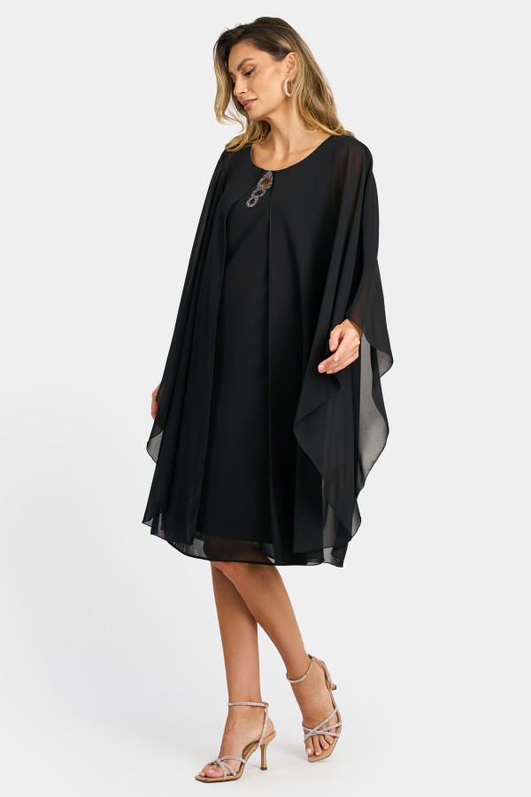 Elegant veil dress R 064 black