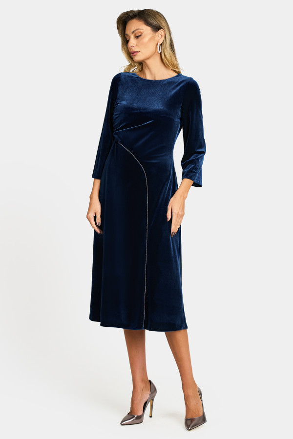 sachin and babi light blue dress floral print long sleeve elegant velvet dress v neck