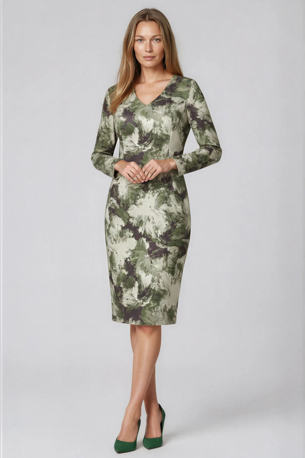 Floral jersey day dress R 150 kaki