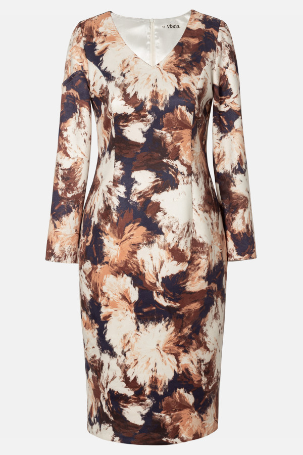 Floral jersey day dress R 150 brown
