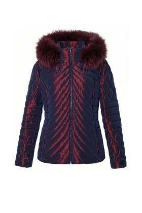 Short jacket with hood 7329 mauve