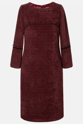 Day dress made of angora yarn R 144 burgundy