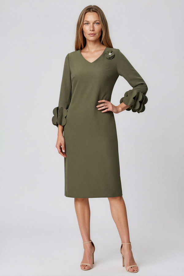 Elegant dress R 123 kaki