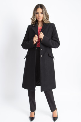 Coat made of wool fabric 7362 green - Viada
