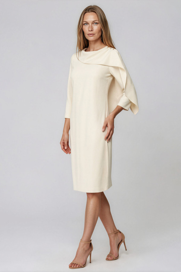 Rochie eleganta R 161 crem