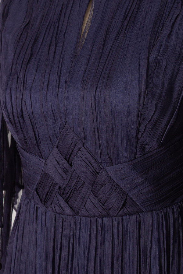 Natural silk dress R 167 navy