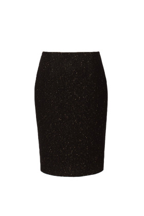 Skirt made of black fabric with lame thread F 539 black