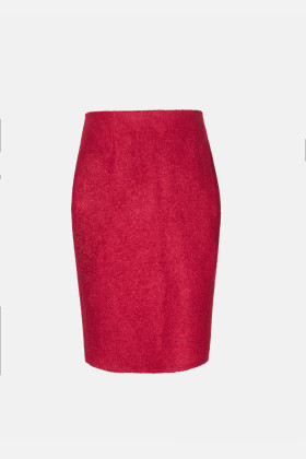 Red fabric skirt F 539