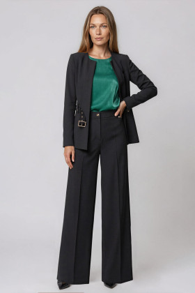 Pantaloni office-elegant P 201 negru
