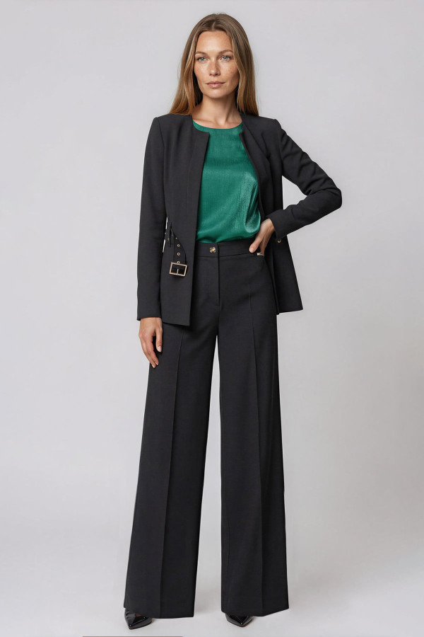 Pantaloni office-elegant P 201 negru
