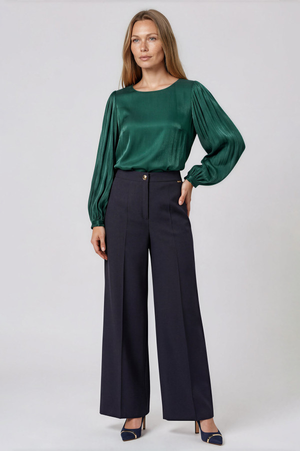 Office-elegant trousers P 201 navy