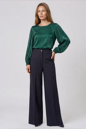 Pantaloni office-elegant P 201 bleumarin