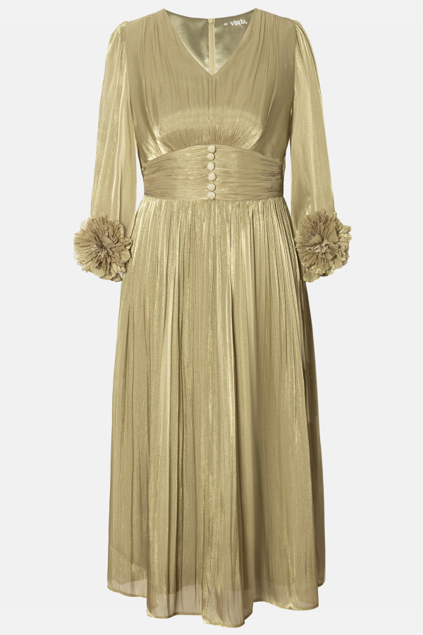 Elegant veil dress R 173 olive gold