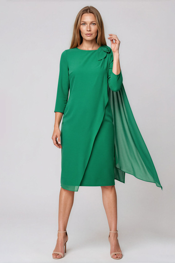 Rochie eleganta din voal R 169 verde