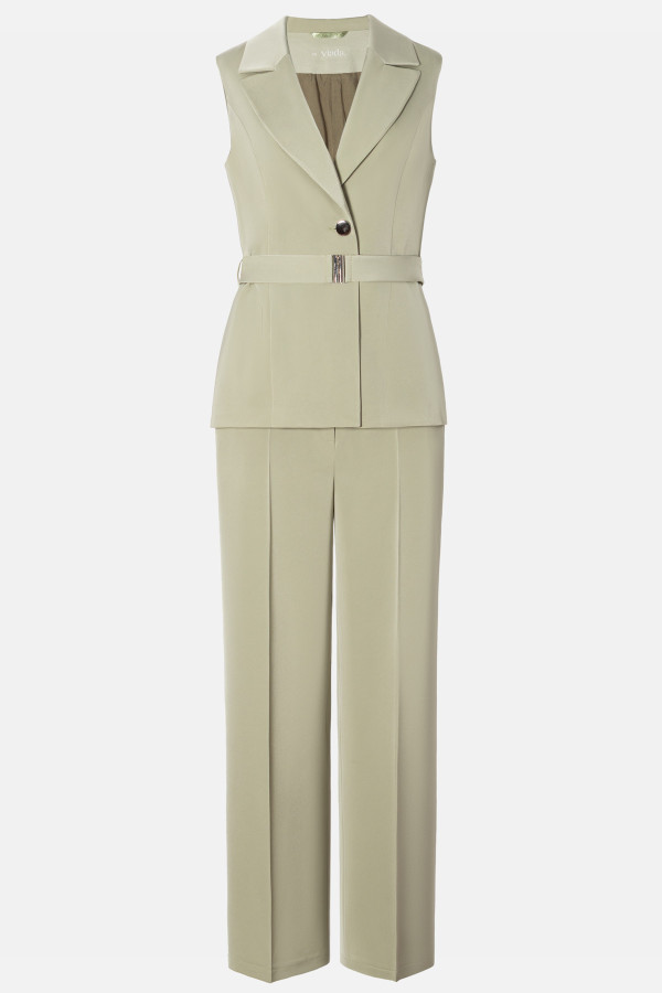 Office suit with vest and trousers 2346 khaki