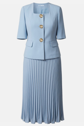 Suit with jacket and skirt 1519 blue