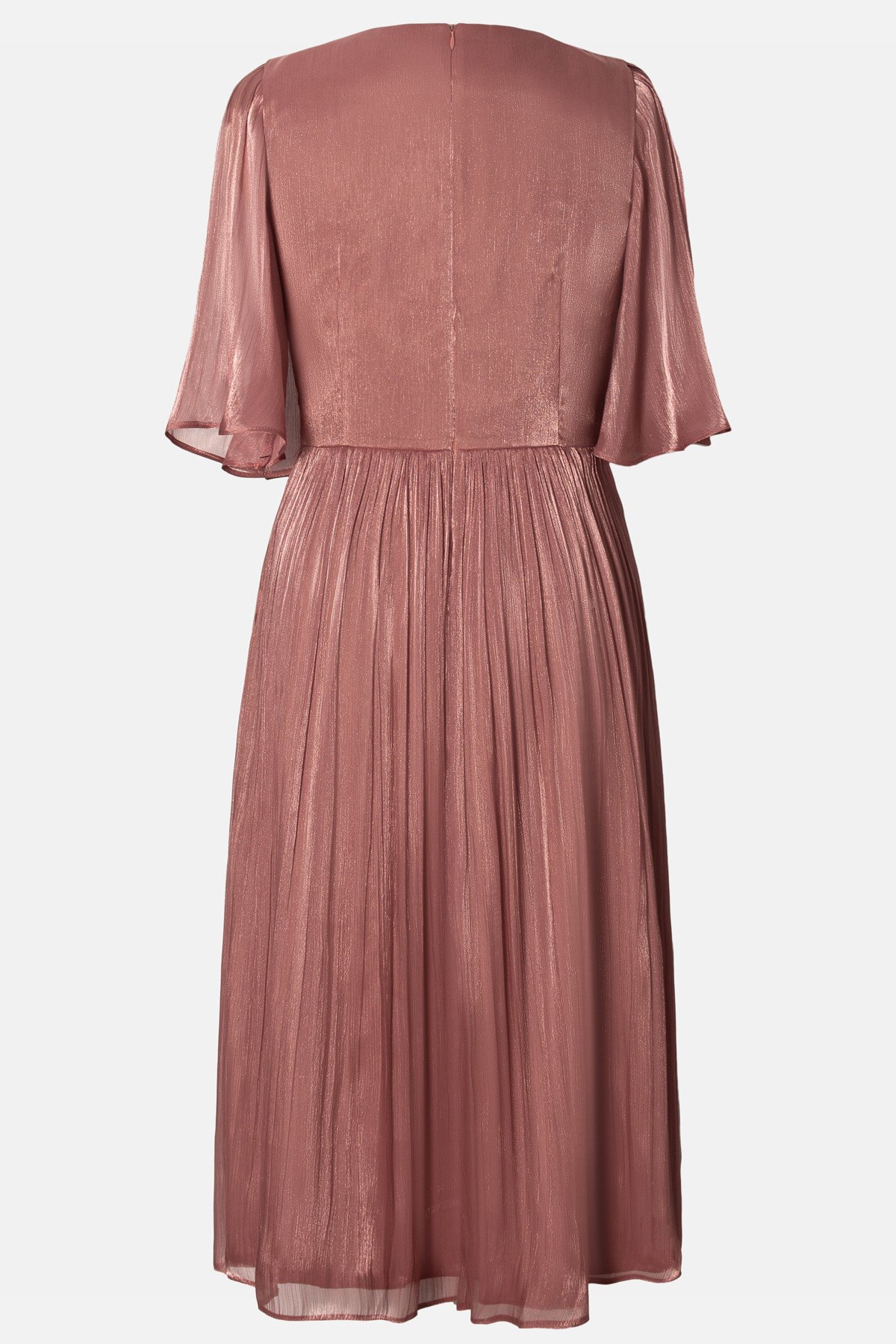mairee dusty pink satin pleated midi dress Blush pink dress