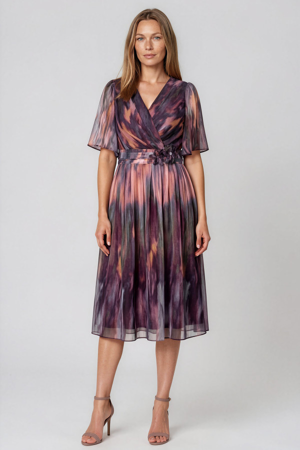 Elegant veil dress R 239 purple