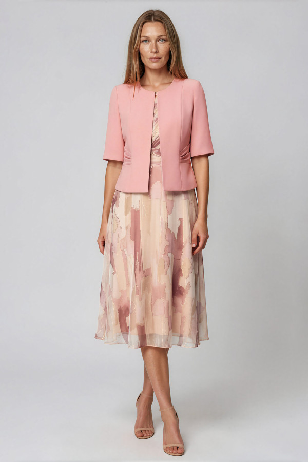 Elegant suit with dress 9482 roz