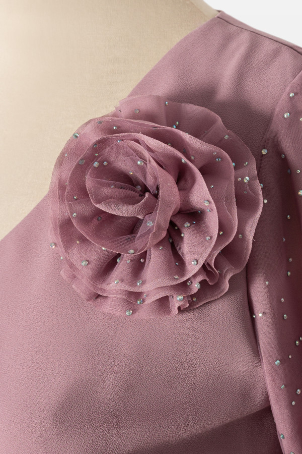 Elegant veil dress R 217 powder pink