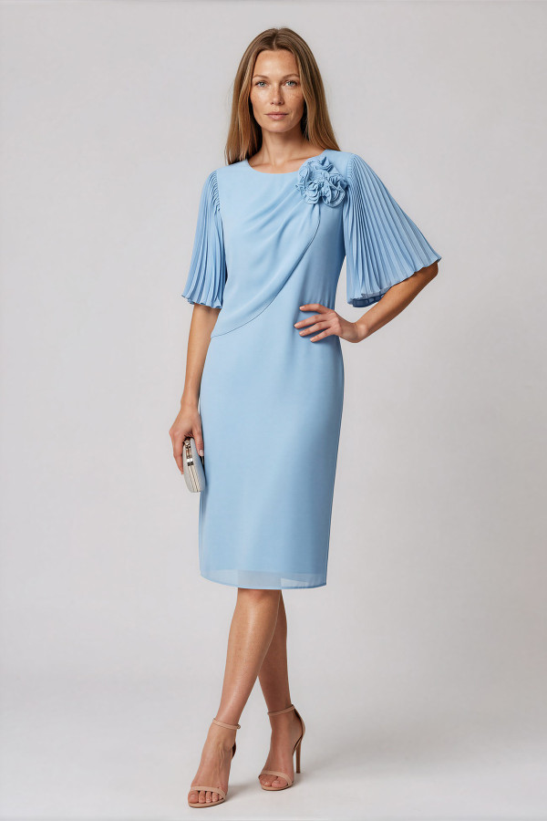 Rochie eleganta din voal R 243 blue