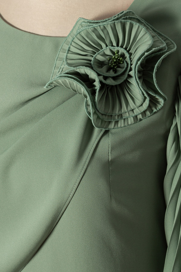 Rochie eleganta din voal R 243 green