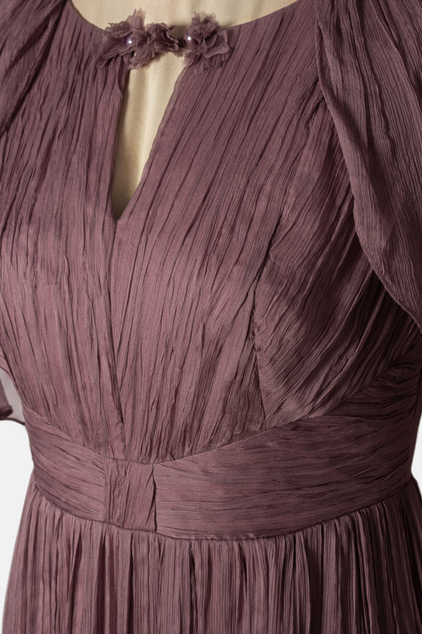 Natural silk dress R 263 purple