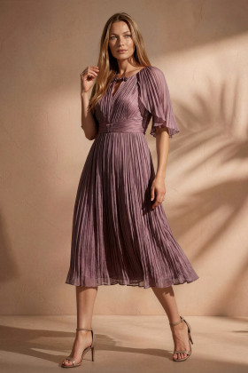 Natural silk dress R 263 purple