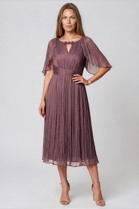 Rochie din matase naturala R 263 mov