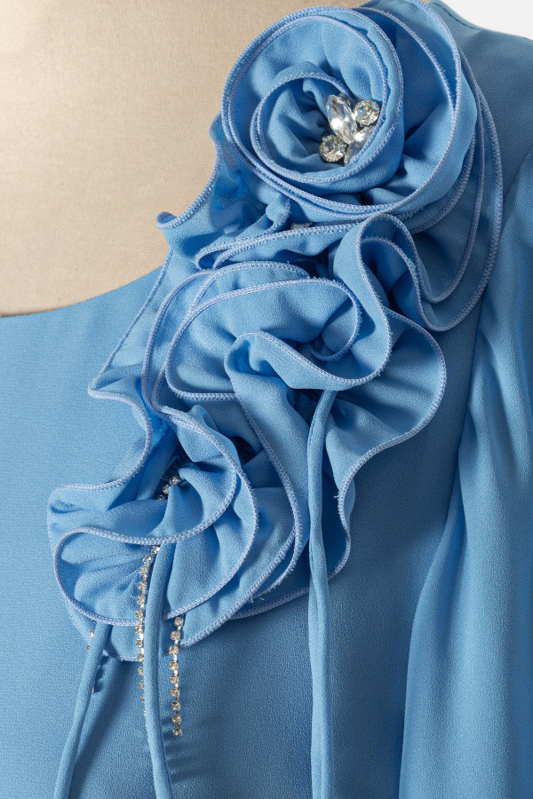 Elegant veil dress R 253 bleu